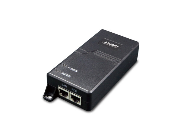 PoE Injector 30W/53V 802.3at Planet 1-port Gigabit, internt power 