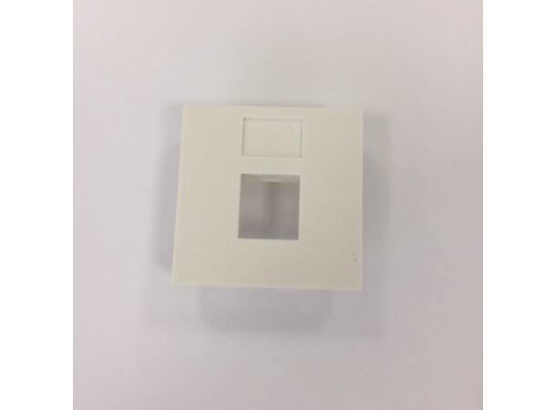 Sentralplate 1 x RJ45 Flat Hvit 45 x 45 Halogenfri 