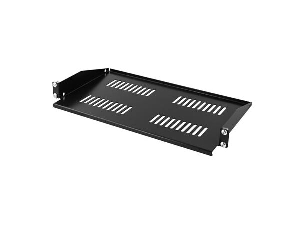 Toten 19" hylle 1U frontmontert D - 267mm max 8kg (Sort) 