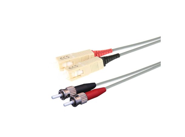 ECS Fiberpatch OM1 62,5/125 SC-ST  2,0m Fibersnor Halogenfri Duplex 