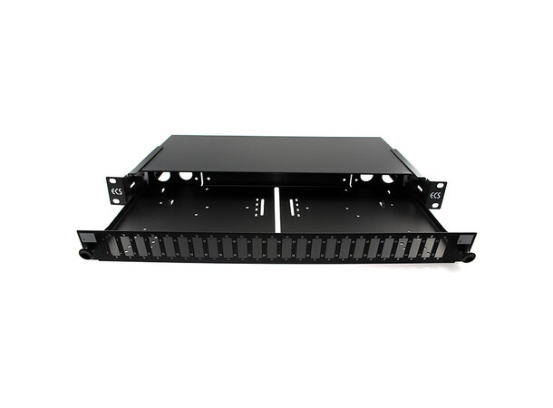 ECS fiberbox 24xSCD inkl front Uten adaptere nipler hylseholder m/spole 