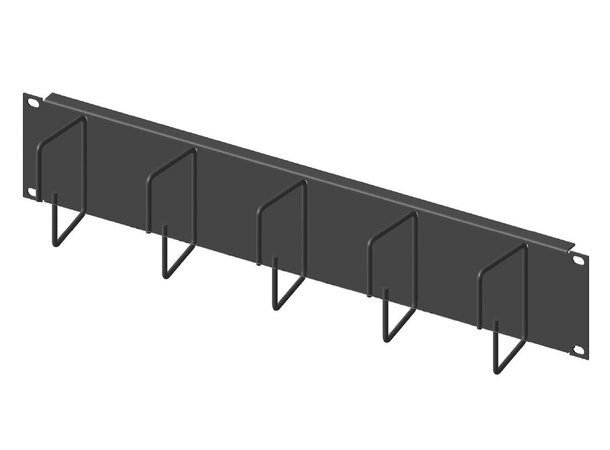 Enoc Kabelbygelhållare 19" 2HE svart 482x60x88 