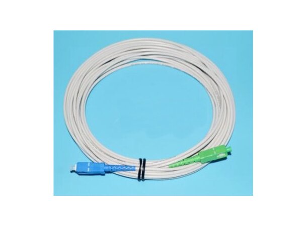 FiberSnor SM Abonnent G01 SCA-SCU 0.25m. Hvit 1 fiber, G657A2, 3 mm. LSZH, armert 