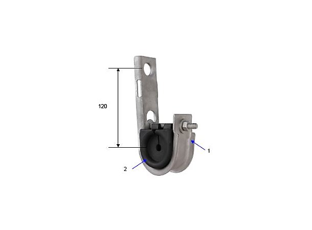 Fiber mellomfeste J type Ø06-15 mm ADSS Mellomfeste varmgalvanisert stål