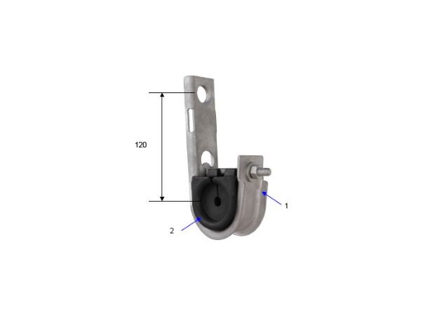 Fiber mellomfeste J type Ø06-15 mm ADSS Mellomfeste varmgalvanisert stål 