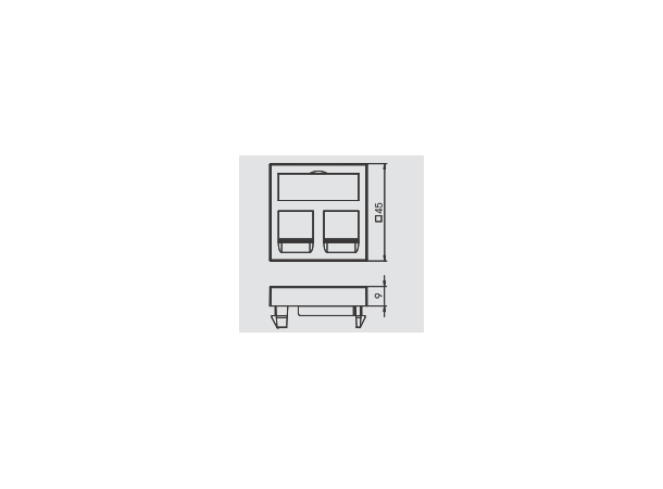 OBO Datateknikkholder Ren Hvit 45 x 45 