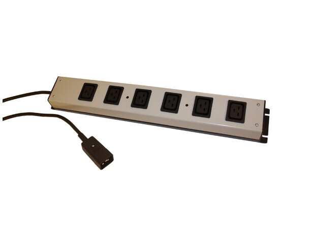 Strømskinne  6 stk C19 - C20 3m 19" 16Amp 