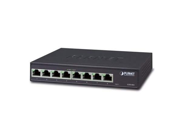 Switch Home/SOHO 8-port Gigabit Planet 8p 10/100/1000 m/intern power 