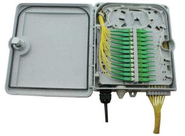 Veggboks fiber 12 SCPC W35 IP65 12 SC simplex adapterplasser -skjøter 