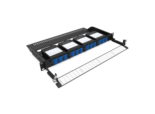 ECS 1U 19" MODULAR FIXED FRAME 4 SLOT HD WITH FRONT & REAR MGMT UNLOADED 