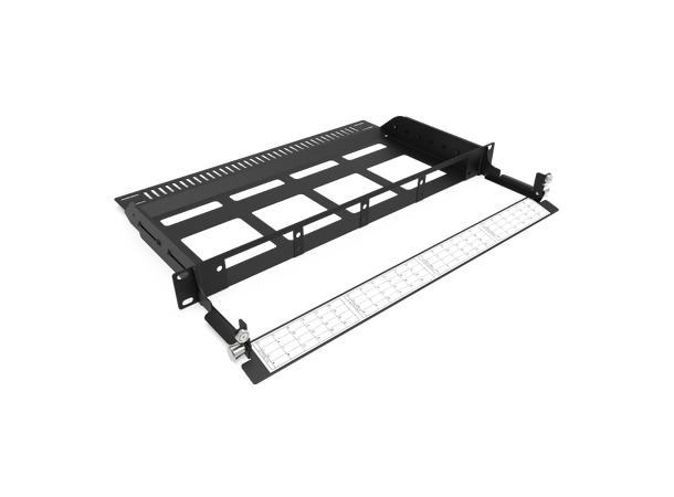 ECS 1U 19" MODULAR FIXED FRAME 4 SLOT HD WITH FRONT & REAR MGMT UNLOADED 