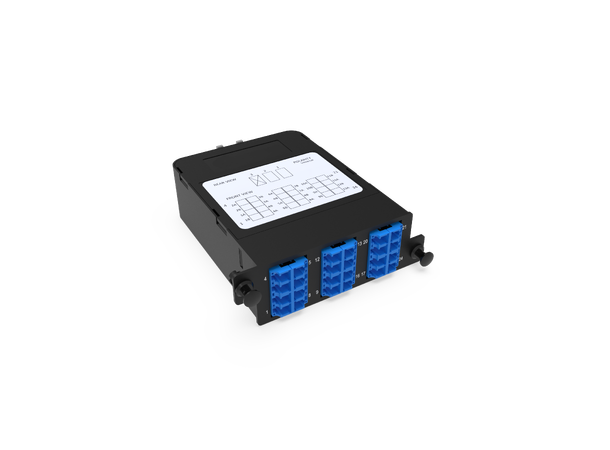 ECS MPO Kassett 2xMPO/F, 24xLC SM G657A2 Univ. Pol, m/fjærbelastede støvlokk 