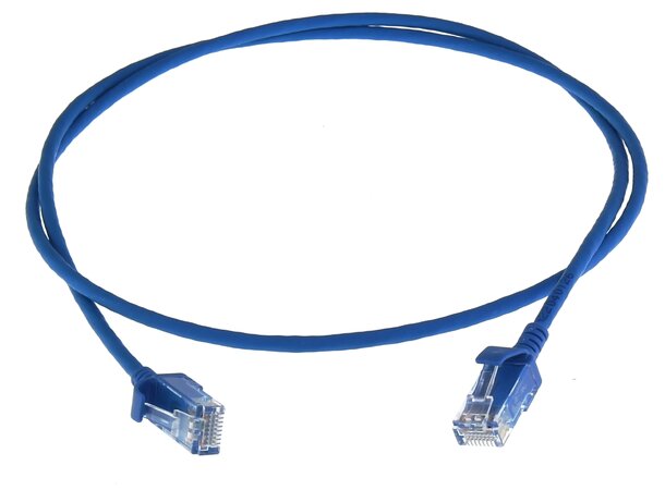 ECS Slim patch C6 U/UTP Blå  1,5m AWG28 LSZH Uskjermet 