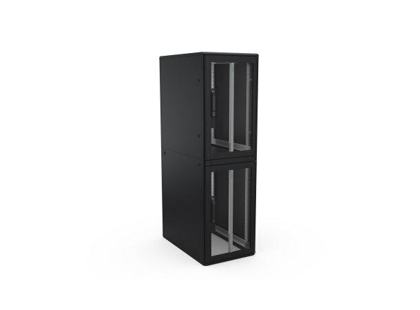 Enoc Serverskap 2-delt S1 C2 61020-S B-600xD-1000xH-2000mm Svart Låsbart 
