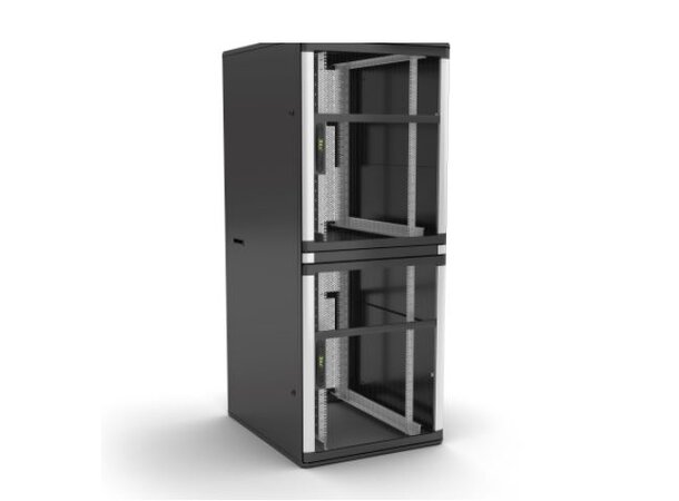 Enoc Serverskap 2-delt S1 C2 61220-S B-600xD-1200xH-2000mm Svart Låsbart 