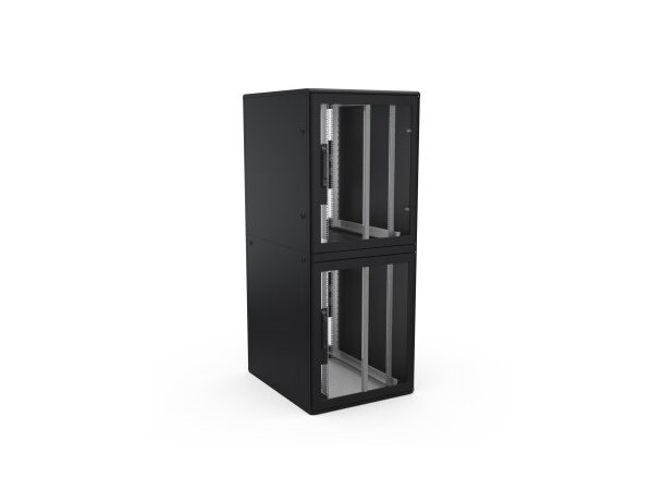 Enoc Serverskap 2-delt S1 C2 81022-S B-800xD-1000xH-2200mm Svart Låsbart 