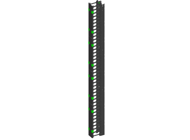 Enoc Vertikal kabelkanal CT1 42U Svart B-88 x D-166 x H-1777 mm, selges i stk 