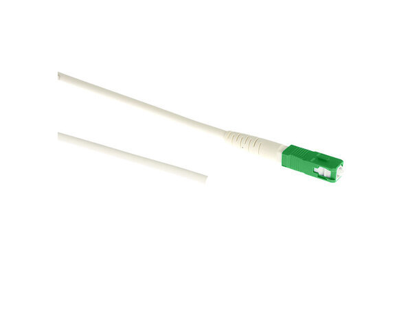 FiberSnor SM Abonnent G01 SCA-Åpen 10.0m Hvit 1 Fiber, G657A2, 4.0mm LSZH (HFFR) 