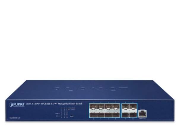 Layer 3 12-Port 10GBASE-X SFP+ Managed Ethernet switch 