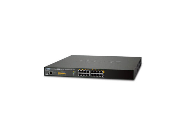 PoE Injector 60W/54V Hub 8-Port Planet 8-Port Gigabit + 8p  802.3bt PoE++, 400W 