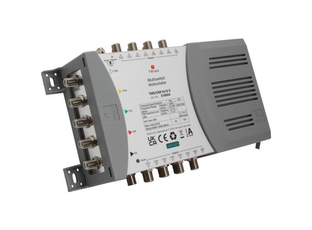 Triax Multiswitch TMS/CKR 5x16 S inkl. nettdel, 5 inn/4xSAT+1xTERR 