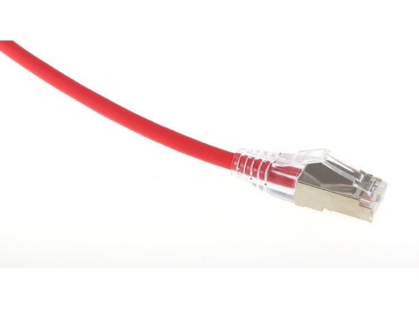 ECS Slim patch C6A U/FTP Röd  0,5m AWG28 LSZH 