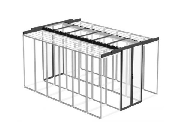 Enoc Dørparti Synkron lukking 47U Dørparti 1200mm, Lysåpning 1030mm, Svart 