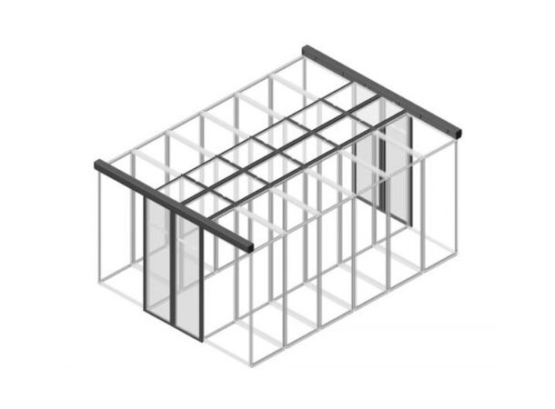 Enoc Dørparti Synkron lukking 47U Dørparti 1200mm, Lysåpning 1030mm, Svart 