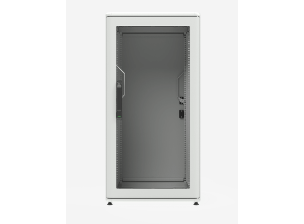 Enoc Gulvskap Grå 24U FS1 Glassd. IP54 B-600 x D-600 x H-1200 mm 