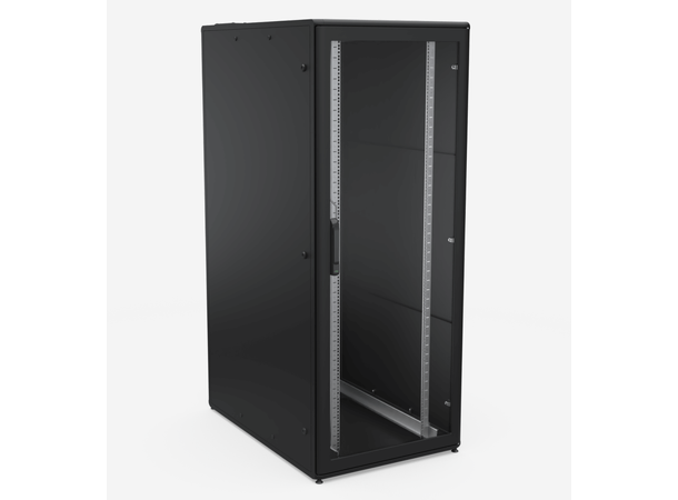 Enoc Gulvskap Sort 19" IP 54 Glassdør B-800 x D-1200 x H-2000 mm 