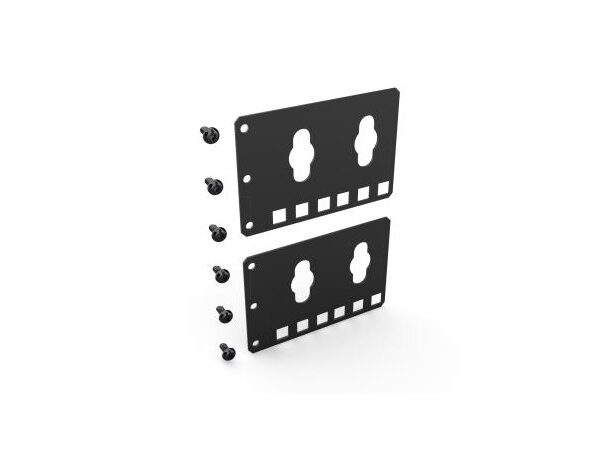 Enoc PDU dobbel montasje brakett Leveres i par, B-111 x H-75 mm, Svart 