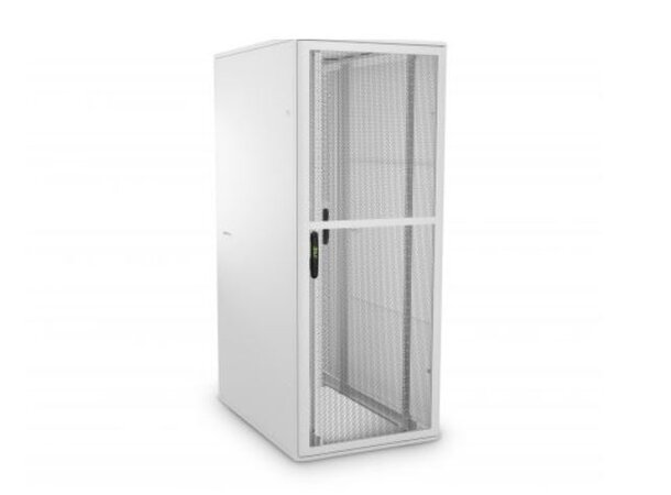 Enoc Serverskap S1 47U perforerte dører B-800 x D-1000 x H-2200 mm Hvit Låsbart 