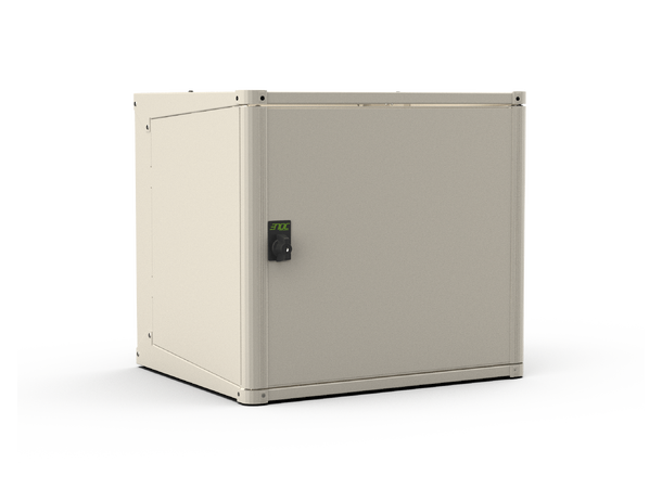 Enoc Veggskap 21U 19" B-565 x D-800 x H-999 mm, Beige Platedør 