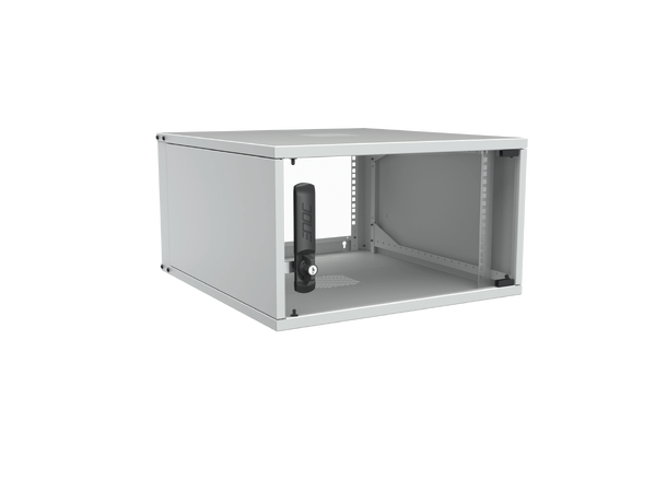Enoc Veggskap 6U W3 Glassdør B-550 x D-600 x H-314 mm, Grå 