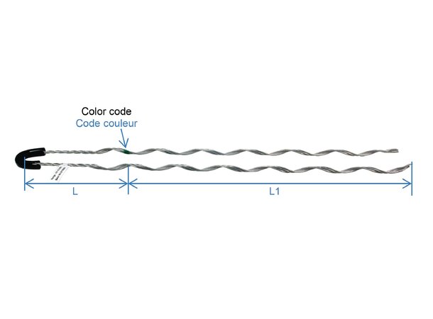 Fiber Endefeste Spiral Ø 06,20-07,80 mm ADSS Endefeste <60 m 