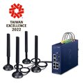 Industri Gateway 5G/4G LTE m/AP-ctrl 5-port 10/100/1000T, 2x SIM