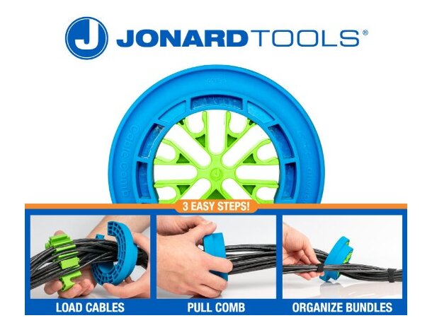 Jonard Kabel organisering For opptil 24 stk Cat6A/Cat7  kabler 