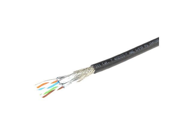 Kabel Flex C7 4x2x23/7 AWG S/FTP Forst.PU svart for bevegelige applikasj. 