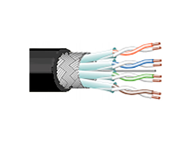 Kabel Flex C7 4x2x23/7 AWG S/FTP Forst.PU svart for bevegelige applikasj. 