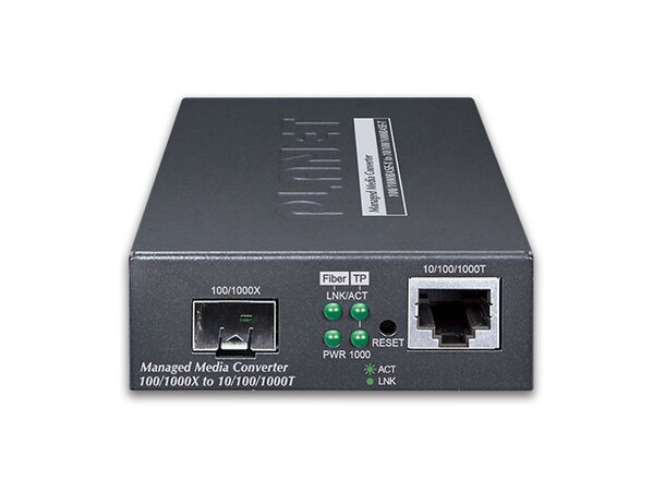 Planet Media Converter 1000BaseT til SFP Web management/SNMP 