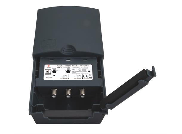 Triax Digital LTE700 forsterker MFA617 BIII(DAB)/UHF 25/30dB, <4dB, 24Vdc