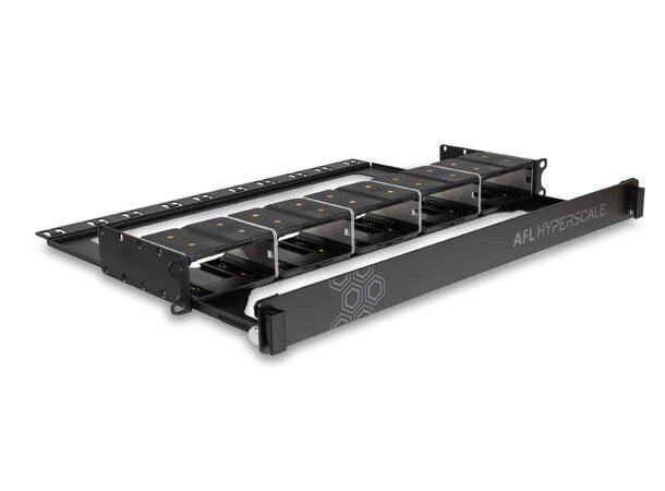AFL U  5-slots panel för Kassett 1HE 19" inkl. front och kabelhylla MPO MTPK 