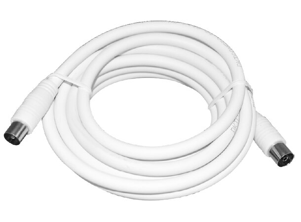 Apparatkabel IEC 10,0m hvit LSOH DKT ANT-10000-IEA, IEC han-hun, klasse A 