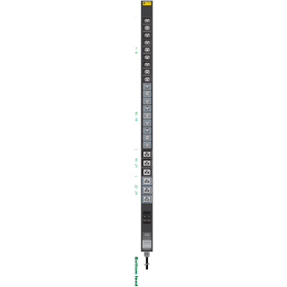 Austin Hughes PDU 32A,230V 1-fas, Svart 18xC13+6xC13/C19 IEC60309 vertikal 3m