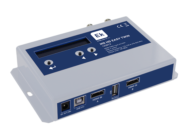 Digital Modulator DVB-T/C MDHD Easy Twin Inn 2x HDMI, USB, RF loop. Ut DVB-T/C 