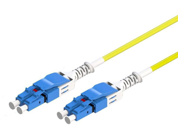ECS  PATCH CORD LC/UPC-LC/UPC RDX SM HDR PULL BOOT G657A1 1M LSZH YE 2mm 