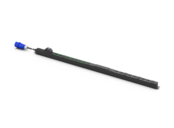 Enoc PDU Strømskinne Vertikal 230V/ 32A 24xC13 + 6xC19  IEC60309 3m 