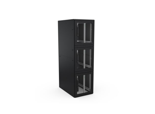 Enoc Serverskap 3-delt S1 C3 61020-S B-600xD-1000xH-2000mm Svart Låsbart 