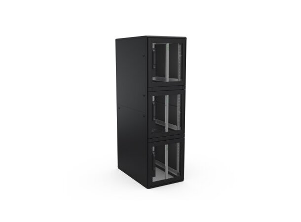 Enoc Serverskap 3-delt S1 C3 61220-S B-600xD-1000xH-2000mm Svart Låsbart 