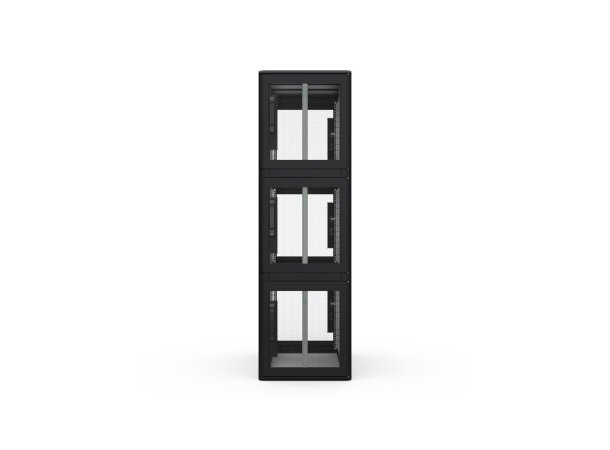 Enoc Serverskap 3-delt S1 C3 61220-S B-600xD-1000xH-2000mm Svart Låsbart 